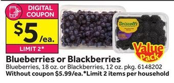Stop&Shop Blueberries or blackberries offer