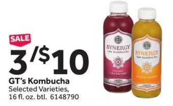 Stop&Shop Gt's kombucha offer