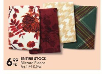 JOANN Blizzard fleece offer