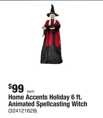 The Home Depot Home accents holiday 6 ft. animated spellcasting witch offer
