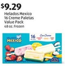 Aldi Helados Mexico 16 Creme Paletas Value Pack 48 oz. Frozen offer