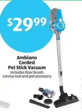 Aldi Ambiano Corded Pet Stick Vacuum offer