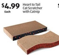Aldi Heart to Tail Cat Scratcher with Catnip offer