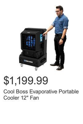 Costco Cool boss evaporative portable cooler 12 fan offer