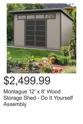 Costco Montague 12' x 8' wood storage shed - do it yourself assembly offer