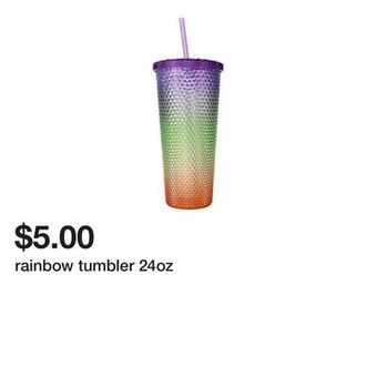 Five Below Rainbow tumbler 24oz offer