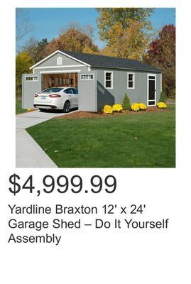 Costco Yardline braxton 12' x 24' garage shed – do it yourself assembly offer