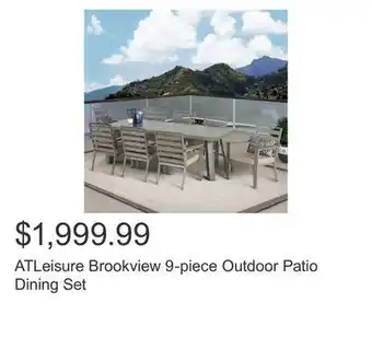 Costco Atleisure brookview 9-piece outdoor patio dining set offer
