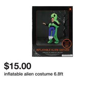 Five Below Inflatable alien costume 6.8ft offer