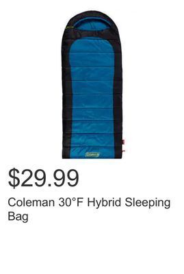 Costco Coleman 30°f hybrid sleeping bag offer