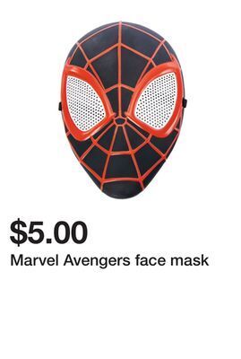 Five Below Marvel avengers face mask offer