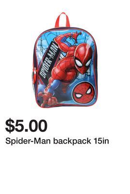 Five Below Spider-man backpack 15in offer
