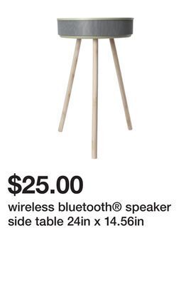 Five Below Wireless bluetooth® speaker side table 24in x 14.56in offer