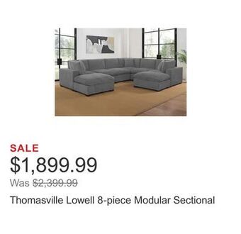 Costco Thomasville lowell 8-piece modular sectional offer