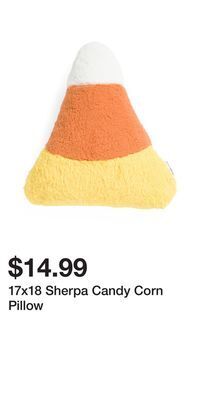 TJ Maxx 17x18 sherpa candy corn pillow offer
