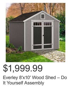Costco Everley 8'x10' wood shed – do it yourself assembly offer
