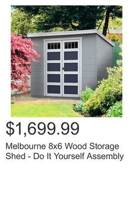 Costco Melbourne 8x6 wood storage shed - do it yourself assembly offer