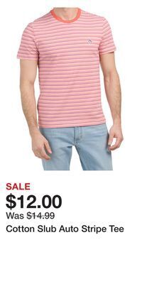 TJ Maxx Cotton slub auto stripe tee offer
