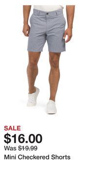 TJ Maxx Mini checkered shorts offer