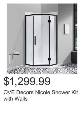 Costco Ove decors nicole shower kit with walls offer