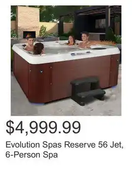 Costco Evolution spas reserve 56 jet, 6-person spa offer