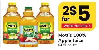 ACME Mott's 100% apple juice offer