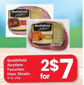 ACME Smithfield anytime favorites ham steaks offer