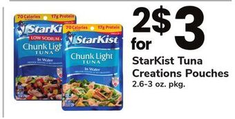 ACME Starkist tuna creations pouches offer