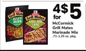 ACME Mccormick grill mates marinade mix offer