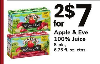 ACME Apple & eve 100% juice offer