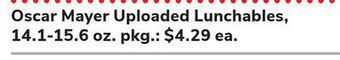 ACME Oscar mayer uploaded lunchables offer