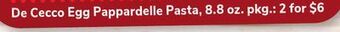 ACME De cecco egg pappardelle pasta offer