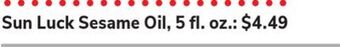 ACME Sun luck sesame oil offer