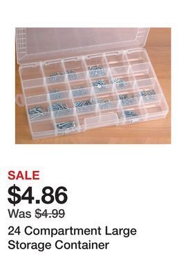Harbor Freight Tools 24 compartment large storage container offer