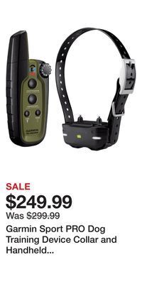 Cabela's Garmin sport pro dog training device collar and handheld transmitter bundle offer