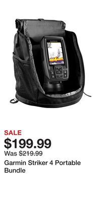 Cabela's Garmin striker 4 portable bundle offer