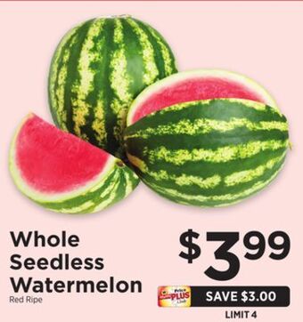 ShopRite Whole seedless watermelon offer