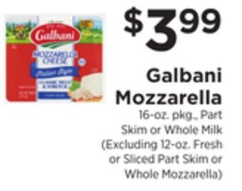 ShopRite Mozzarella offer