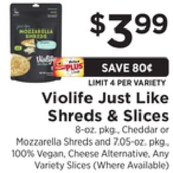 ShopRite Just like shreds & slices offer