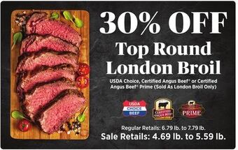 ShopRite Top round london broil offer