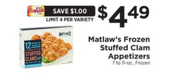 ShopRite Frozen stuffed clam appetizers offer