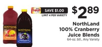 ShopRite 100% cranberry juice blends offer