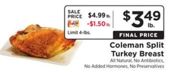 ShopRite Coleman split turkey breast offer