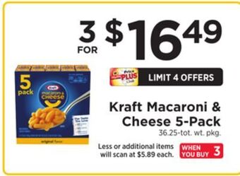 ShopRite Macaroni & cheese 5-pack offer