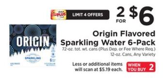 ShopRite Sparkling water 6-pack offer
