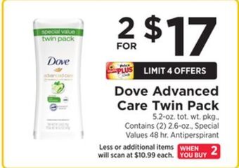 ShopRite Advanced care twin pack offer