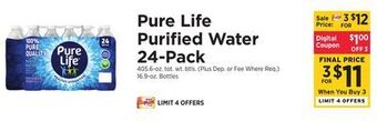 ShopRite Purified water 24-pack offer