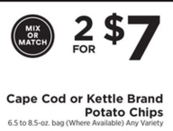 ShopRite Cape cod or kettle brand potato chips offer
