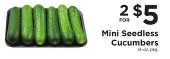 ShopRite Mini seedless cucumbers offer