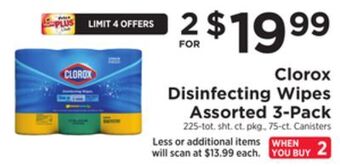ShopRite Disinfecting wipes assorted 3-pack offer